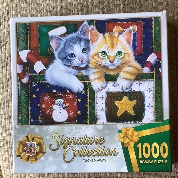 1,000 piece PUZZLE Kittens Cats Tucked Away by Master Pieces - Picture 2 of 4